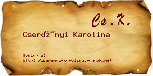 Cserényi Karolina névjegykártya